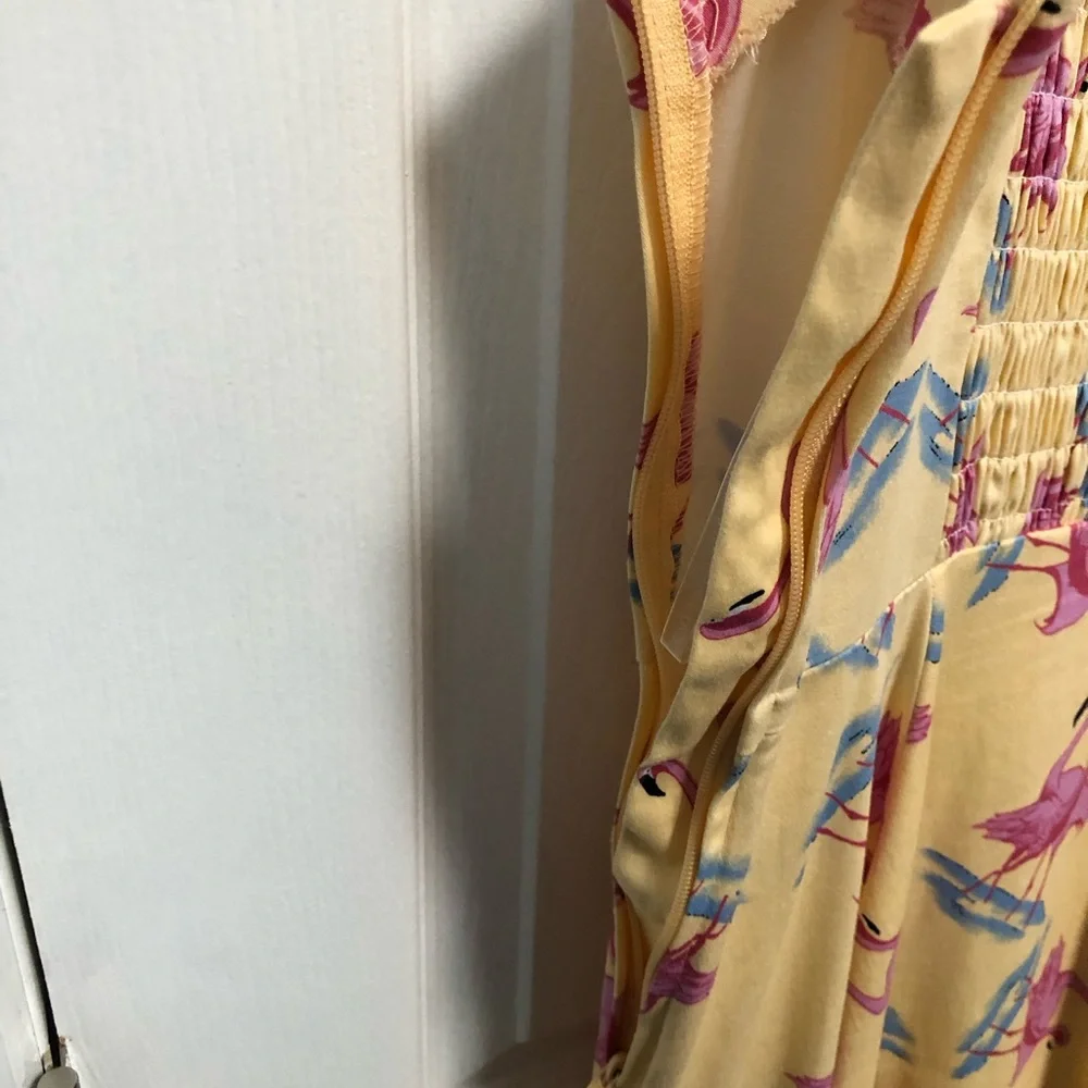 Hearts & Roses London Flamingo Print Retro Swing Dress Rockabilly Pinup Summer 4 - Picture 11 of 15